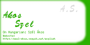 akos szel business card